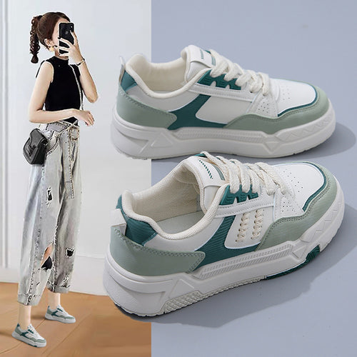 Korean version Instagram female student height increasing thick soled sports board shoes casual shoes trend
