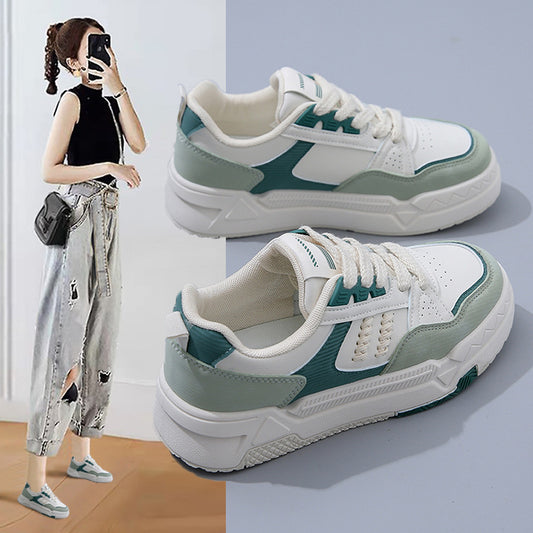 Korean version Instagram female student height increasing thick soled sports board shoes casual shoes trend