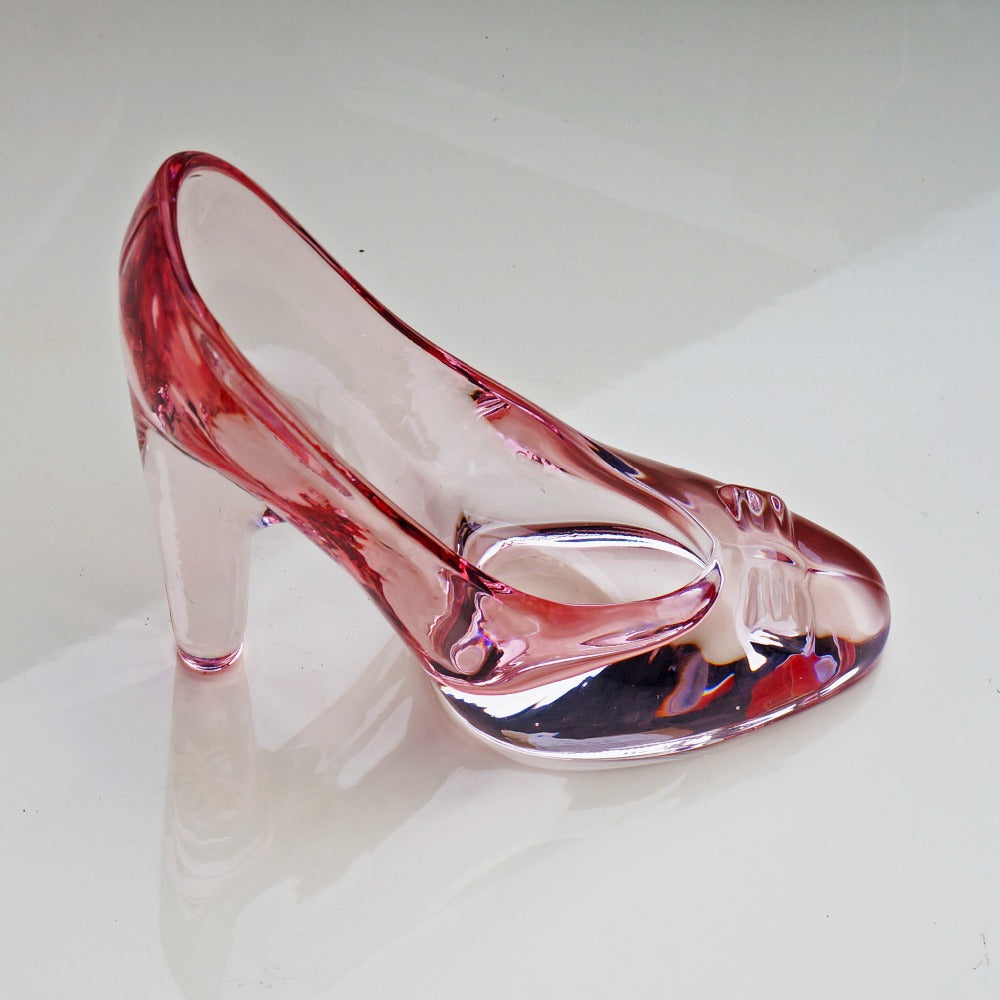 Crystal shoes glass slipper birthday gift home decor Cinderella High-heeled shoes Wedding shoes figurines miniatures ornament