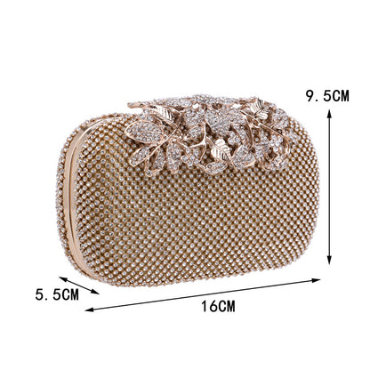 Evening Bag Women's European And American Luxury Diamond Banquet Bag Dress Portable Evening Bag