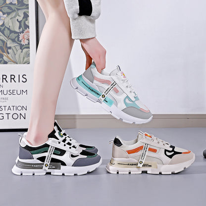 Korean version versatile student sports shoes for women's street photography, casual running shoes for women