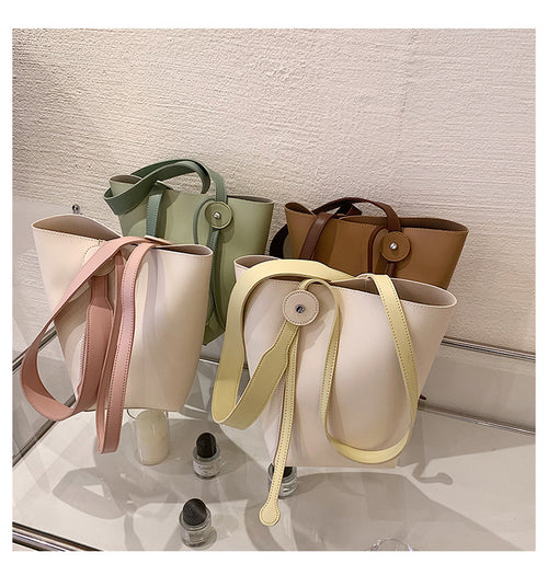 Small Fresh And Sweet Shoulder Bag Personality Female Bag Trend Line Bucket Mother Bag New Fashion Messenger Bag