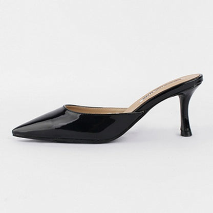 Baotou half slippers women's outer shoes pointed toe high heels