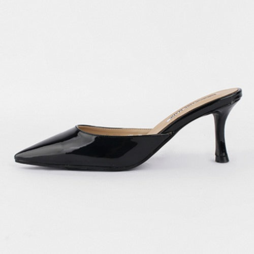 Baotou half slippers women's outer shoes pointed toe high heels