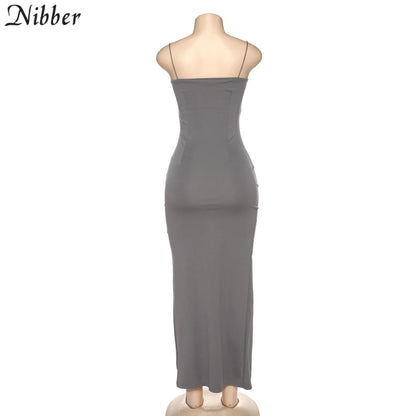 Nibber red black New year christmas party long dresses women spring Basic bodycon lace up stretch Slim midi dresses femme