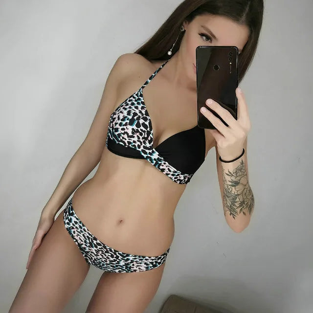 Swimwear Women Swimsuit Sexy Bikini 2020 New Push Up Bikini Set Bathing Suit Women Print Floral Beach Wear Bandage Summer Bather
