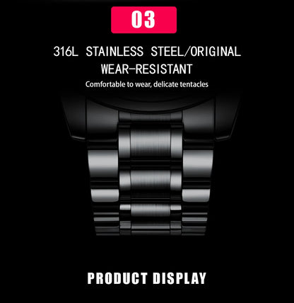 CRRJU Mens Watches Luxury Stainless Steel Business Man Watch  Classic Calendar Waterproof Quartz Watch for Men Relogio Masculino