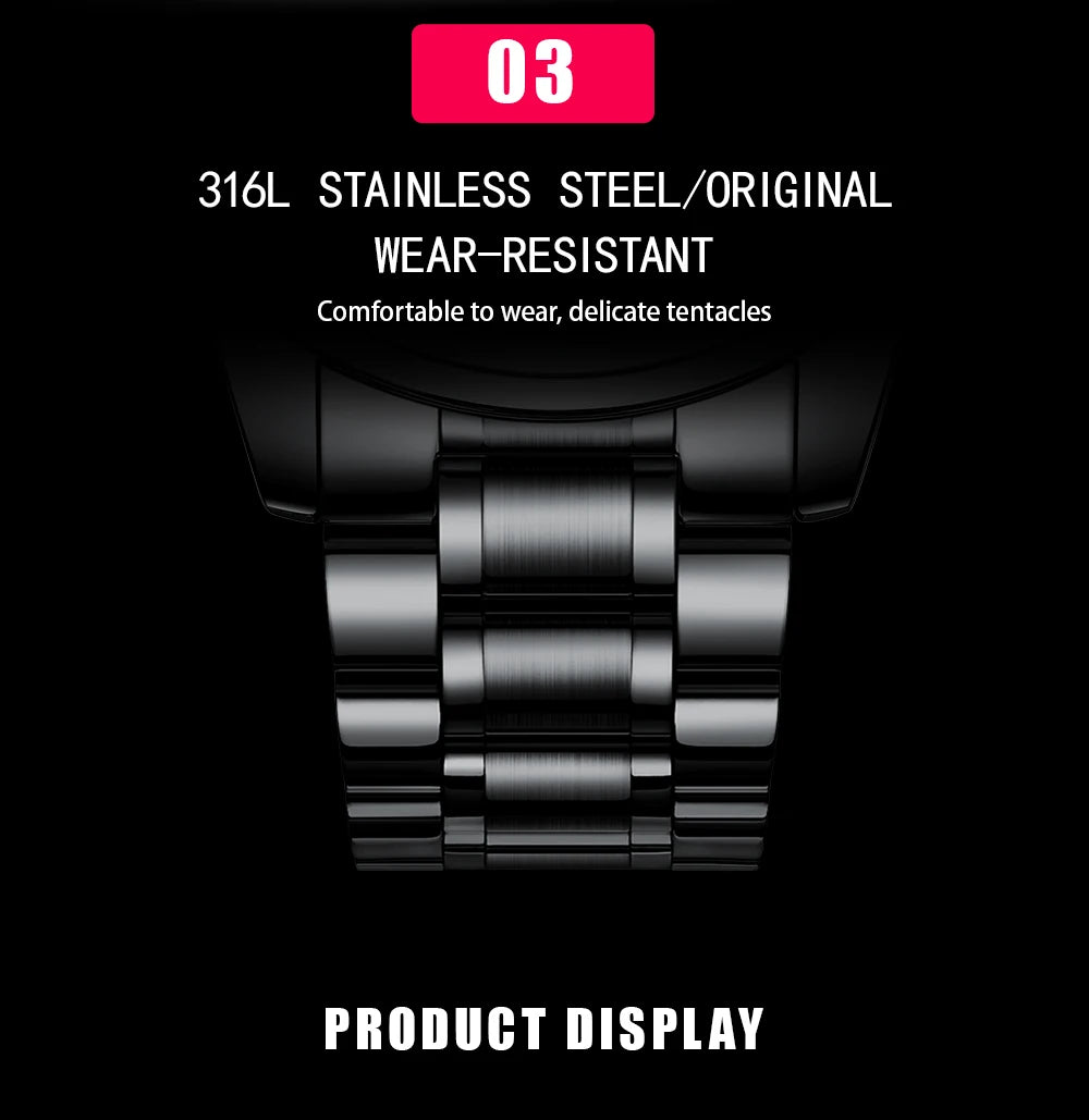 CRRJU Mens Watches Luxury Stainless Steel Business Man Watch  Classic Calendar Waterproof Quartz Watch for Men Relogio Masculino