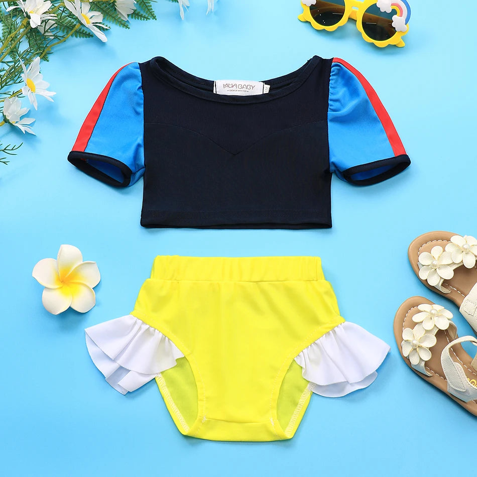 Princess Swimsuit Mermaid Mirabel Isabella Swimsuit Set Girl Summer Beachwear Pool Party Kids Anna Elsa Rapunzel Swimwear Suit