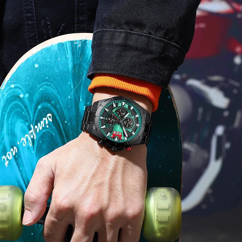 CURREN Watches Mens Top Brand Luxury Casual Steel Quartz Business Clock Male Sport Waterproof Date Chronograph reloj hombre
