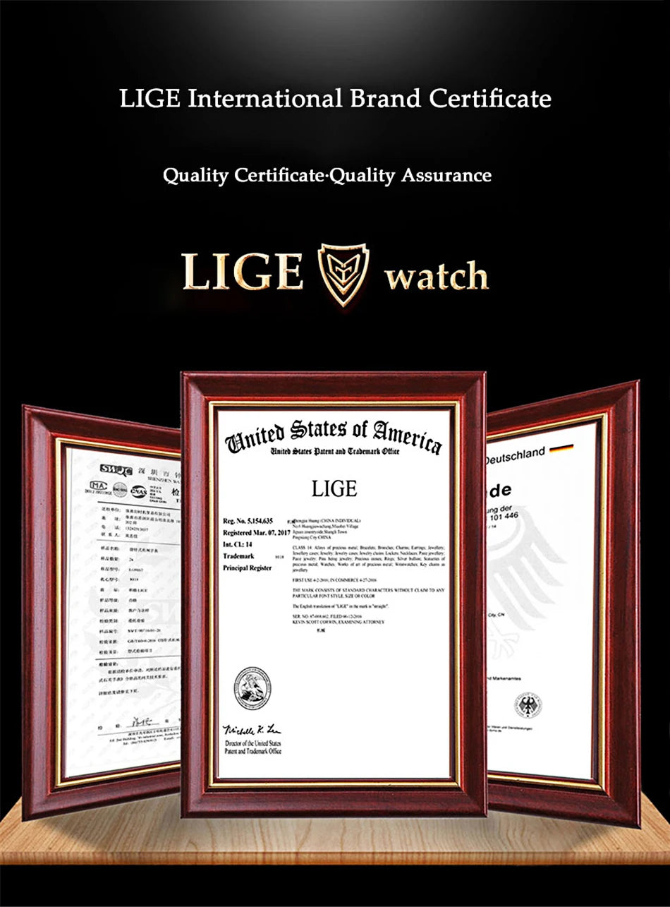 2026 LIGE Watch Men Automatic Mechanical Tourbillon Clock Fashion Military Watches Men Stainless Steel 100ATM Waterproof Watches
