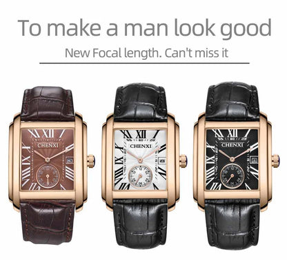 CHENXI Top Brand Luxury Men's Watch Waterproof Date Clock Fashion Male Sports Watches Men Quartz Casual Leather Wrist Watch