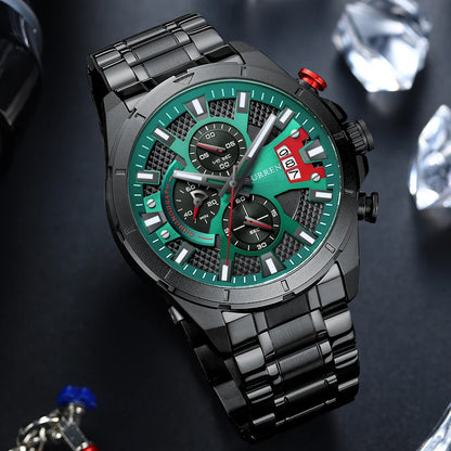 CURREN Watches Mens Top Brand Luxury Casual Steel Quartz Business Clock Male Sport Waterproof Date Chronograph reloj hombre