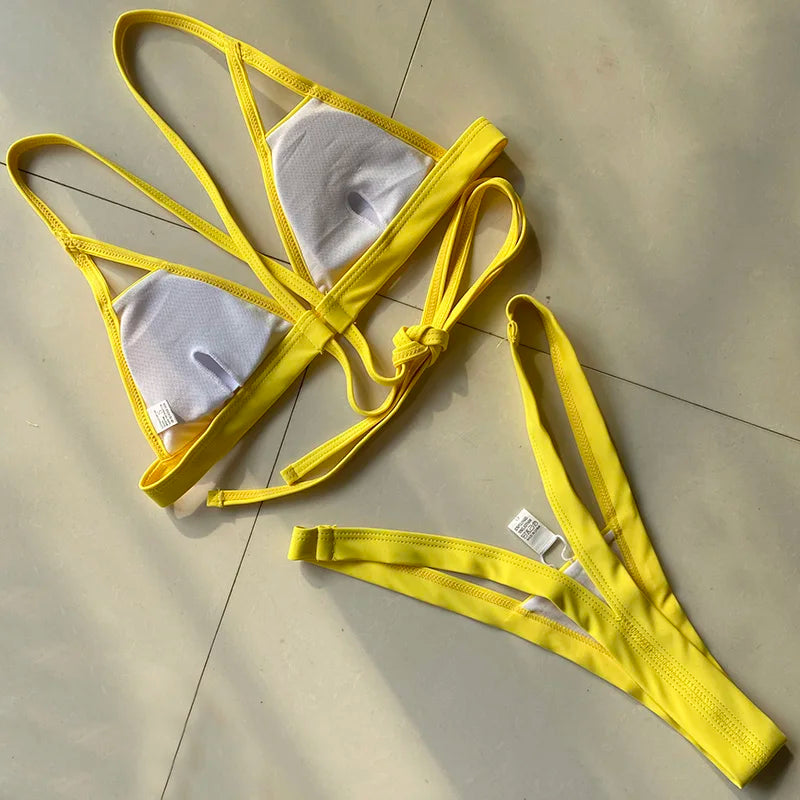 2026 Sexy Extreme Mini Micro Thong Bikini Women Swimsuit Female Swimwear Two Pieces Bikini Set String Bathing Suit Swim Lady
