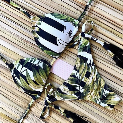 RUOTONGSEPT Sexy Print Bikinis Set Women Swimsuit Bandage Two-Piece Swimwear Brazilian Biquínis Beachwear Bathing Suit 2022 New