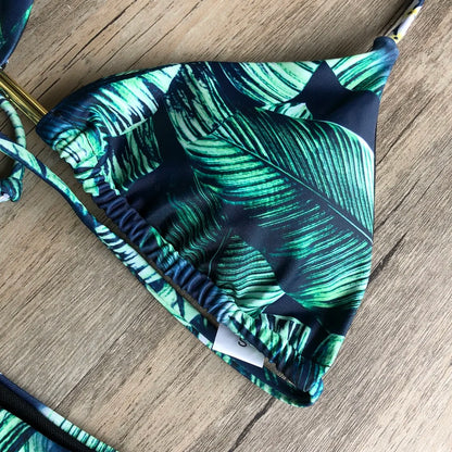RUOTONGSEPT Sexy Print Bikinis Set Women Swimsuit Bandage Two-Piece Swimwear Brazilian Biquínis Beachwear Bathing Suit 2022 New