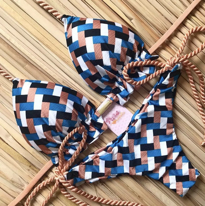 RUOTONGSEPT Sexy Print Bikinis Set Women Swimsuit Bandage Two-Piece Swimwear Brazilian Biquínis Beachwear Bathing Suit 2022 New