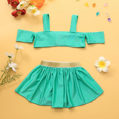 Princess Swimsuit Mermaid Mirabel Isabella Swimsuit Set Girl Summer Beachwear Pool Party Kids Anna Elsa Rapunzel Swimwear Suit