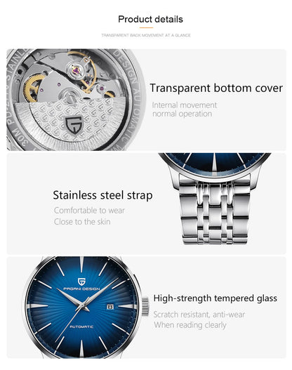 2026 New PAGANI DESIGN Men's Mechanical Watches Top Brand Luxury Automatic Watch For Men Stainless Steel Sports Waterproof Clock