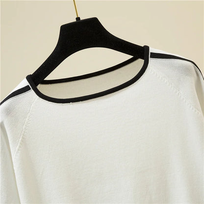 Casual Thin Knitted T-Shirt Camisetas Mujer Summer Short Sleeve Tops Elegant Woman Clothes Striped Fashion Tee Shirt Femme 18841