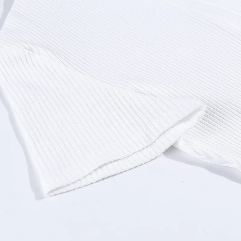 New Fashion Slim Fit Zipper T-shirt Women Female Bustier Corset Tops High Neck Women Crop Top Tee Solid Shirt White