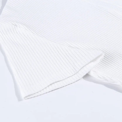 New Fashion Slim Fit Zipper T-shirt Women Female Bustier Corset Tops High Neck Women Crop Top Tee Solid Shirt White