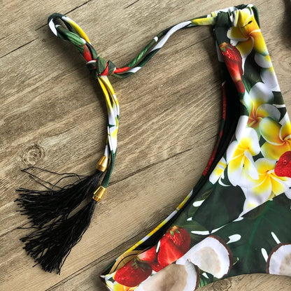 RUOTONGSEPT Sexy Print Bikinis Set Women Swimsuit Bandage Two-Piece Swimwear Brazilian Biquínis Beachwear Bathing Suit 2022 New