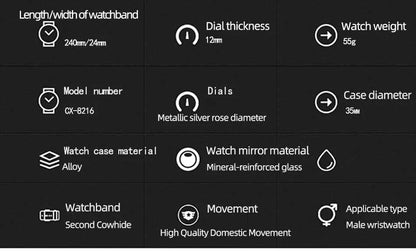 CHENXI Top Brand Luxury Men's Watch Waterproof Date Clock Fashion Male Sports Watches Men Quartz Casual Leather Wrist Watch