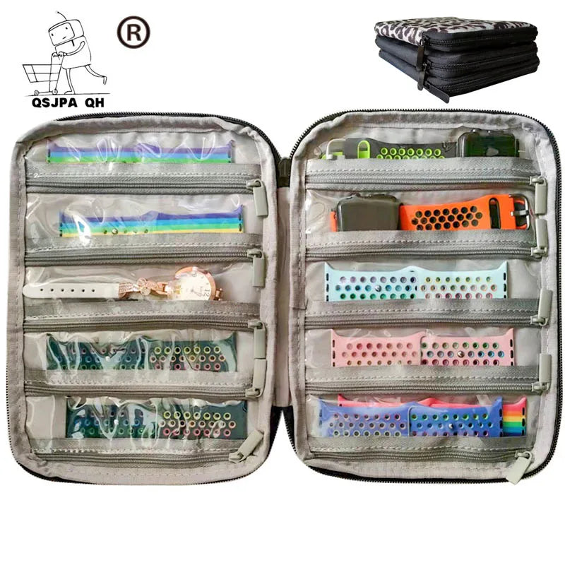 Waterproof Portable Box watch Holder Organizer Storage for Men Women smart watch boxes for Apple watch strap storage box watches