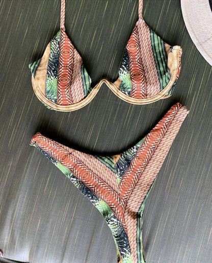 RUOTONGSEPT Sexy Print Bikinis Set Women Swimsuit Bandage Two-Piece Swimwear Brazilian Biquínis Beachwear Bathing Suit 2022 New