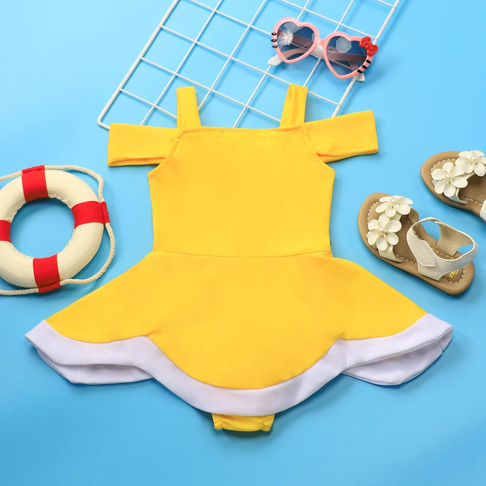 Princess Swimsuit Mermaid Mirabel Isabella Swimsuit Set Girl Summer Beachwear Pool Party Kids Anna Elsa Rapunzel Swimwear Suit