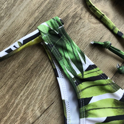 RUOTONGSEPT Sexy Print Bikinis Set Women Swimsuit Bandage Two-Piece Swimwear Brazilian Biquínis Beachwear Bathing Suit 2022 New