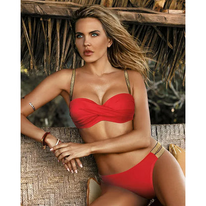 Swimwear Women Swimsuit Sexy Bikini 2020 New Push Up Bikini Set Bathing Suit Women Print Floral Beach Wear Bandage Summer Bather