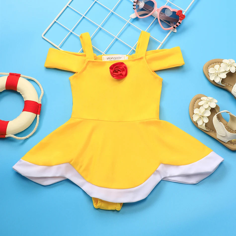 Princess Swimsuit Mermaid Mirabel Isabella Swimsuit Set Girl Summer Beachwear Pool Party Kids Anna Elsa Rapunzel Swimwear Suit