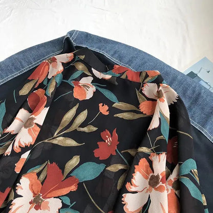 summer Chiffon Cover-ups ladies floral shirts blouses bohemia scarfs Beach Wear Kimono Dress For Women Swimsuit