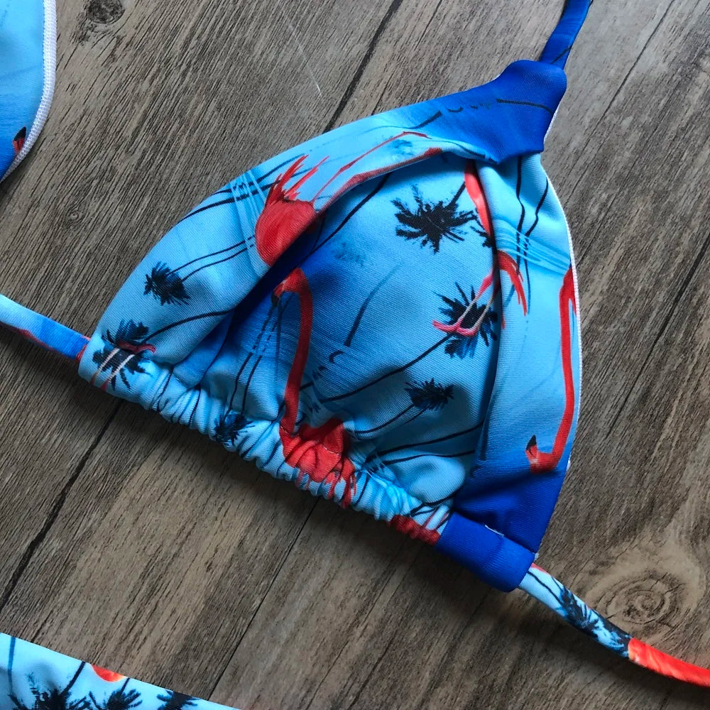 RUOTONGSEPT Sexy Print Bikinis Set Women Swimsuit Bandage Two-Piece Swimwear Brazilian Biquínis Beachwear Bathing Suit 2022 New