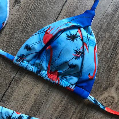 RUOTONGSEPT Sexy Print Bikinis Set Women Swimsuit Bandage Two-Piece Swimwear Brazilian Biquínis Beachwear Bathing Suit 2022 New