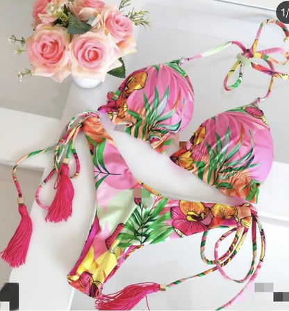 RUOTONGSEPT Sexy Print Bikinis Set Women Swimsuit Bandage Two-Piece Swimwear Brazilian Biquínis Beachwear Bathing Suit 2022 New