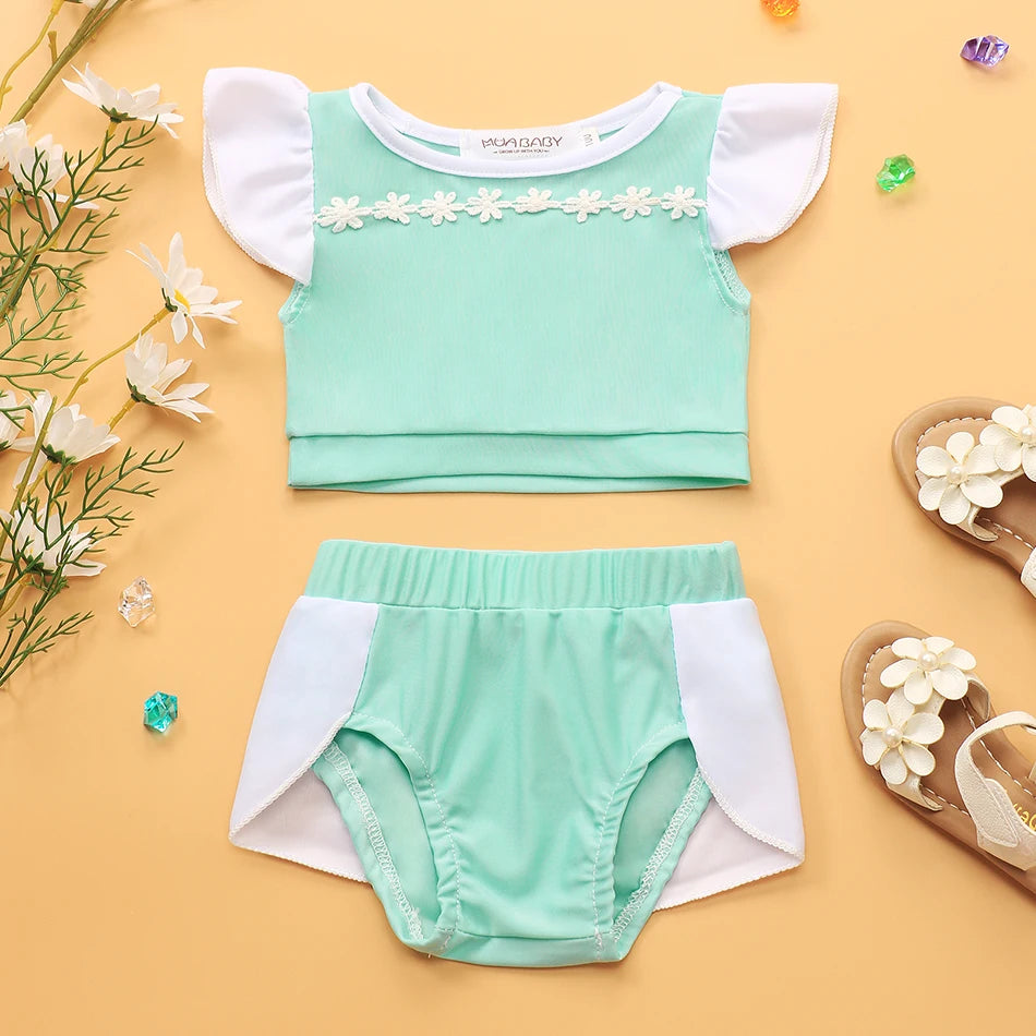 Princess Swimsuit Mermaid Mirabel Isabella Swimsuit Set Girl Summer Beachwear Pool Party Kids Anna Elsa Rapunzel Swimwear Suit