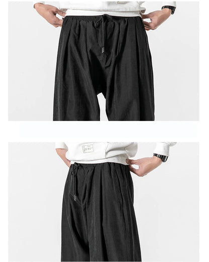 New Autumn Men's Black Pants Hip Hop Streetwear Fashion Jogger Harem Trousers Man Casual Sweatpants Male Pants Big Size M 5XL