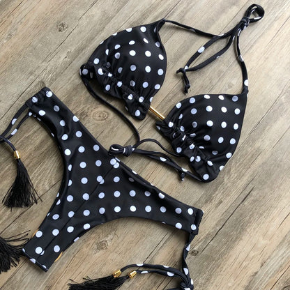 RUOTONGSEPT Sexy Print Bikinis Set Women Swimsuit Bandage Two-Piece Swimwear Brazilian Biquínis Beachwear Bathing Suit 2022 New