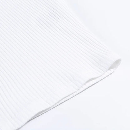 New Fashion Slim Fit Zipper T-shirt Women Female Bustier Corset Tops High Neck Women Crop Top Tee Solid Shirt White