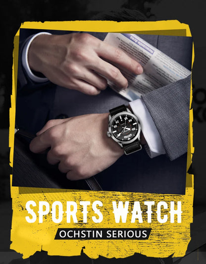 OCHSTIN New Top Brand Automatic Mechanical Watches for Men Military Nylon Strap Pilot Watch Male Auto Date Day Relogio Masculino
