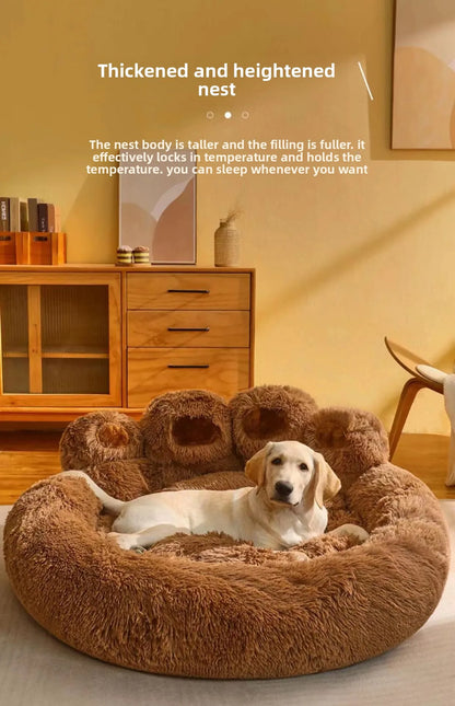 Wholesale Dog House Winter Medium Large Dogs Corgi Golden Retriever Solid Eco-friendly Fleece Sofa Sleeping Mat Dog Bed Pet