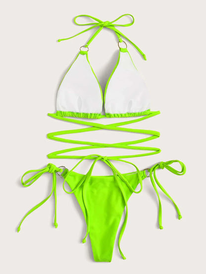 Sexy Micro Bikini 2023 Woman Swimsuit Criss Cross Swimwear Women String Thong Bikinis Set Female Bathing Suit Beach Wear biquini