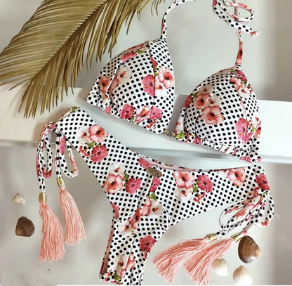2022 Bikini Set Women Swimwear Push Up Swimsuit Bottom Print Brazilian Biquini Bathing Suit Swim Wear Beach