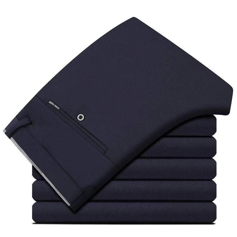Spring Autumn Mens Business Suit Pants Male Summer Thin Formal Solid Long Dress Straight Baggy Office Trousers Drop Shipping