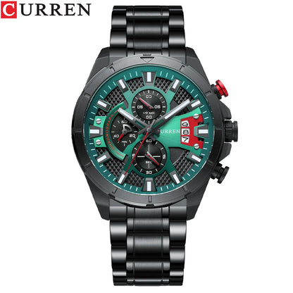 CURREN Watches Mens Top Brand Luxury Casual Steel Quartz Business Clock Male Sport Waterproof Date Chronograph reloj hombre