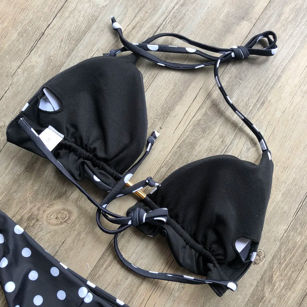 RUOTONGSEPT Sexy Print Bikinis Set Women Swimsuit Bandage Two-Piece Swimwear Brazilian Biquínis Beachwear Bathing Suit 2022 New