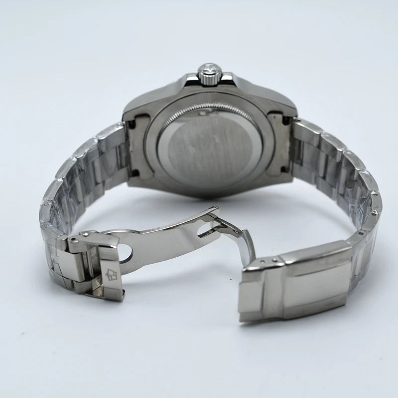 Original Luxury Men's Watches Automatic Movement Luminous Hand Wind Mechanical Watch Stainless Steel GMT Silver Male Gifts Watch